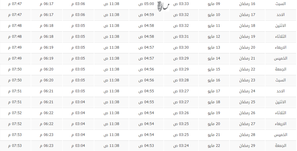 مواقيت الصلاة الاحساء